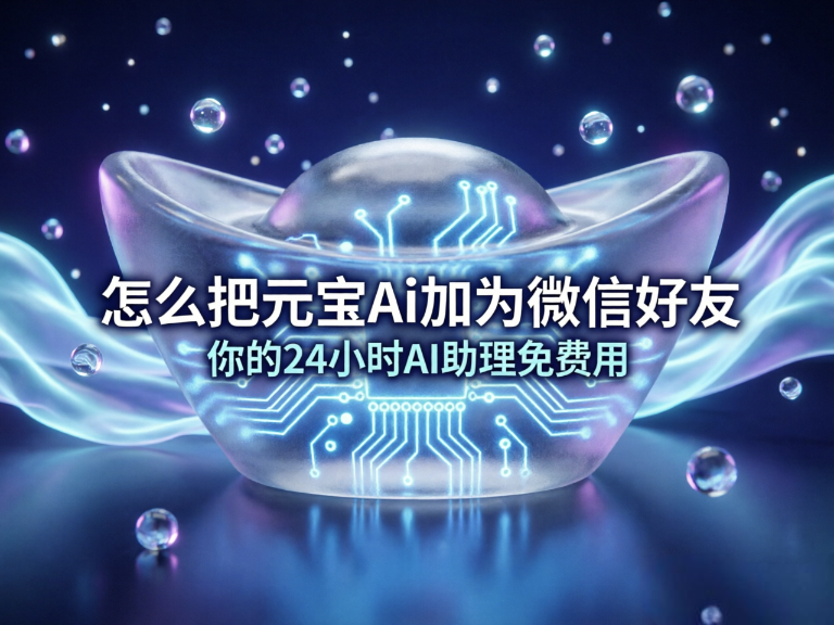 怎么把元宝ai加为微信好友，你的24小时AI助理免费用